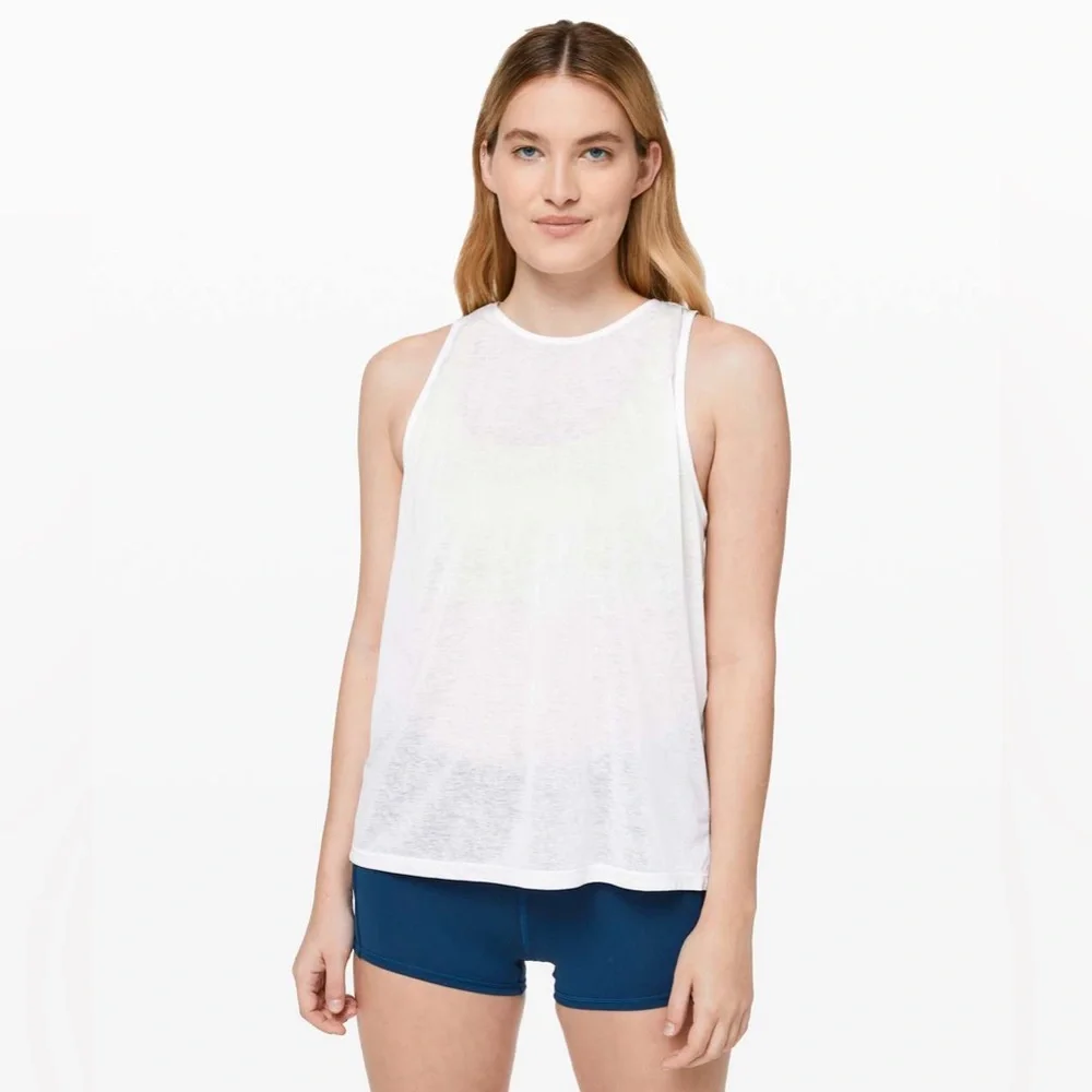 Lululemon Soul Stride White Tank‎ Top